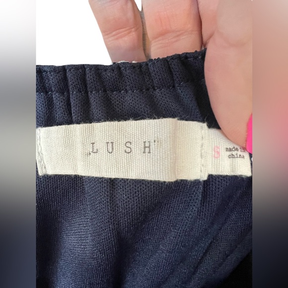 🌸 LUSH Floral Off-Shoulder Skort Dress | Navy & White | Women’s Small EUC - Picture 8 of 10